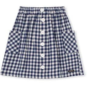 Chiara Skirt in Estate Blue Check