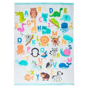 Childrens Rug, Multicolor Abc Design, 629''X472'' - Playroom Rug