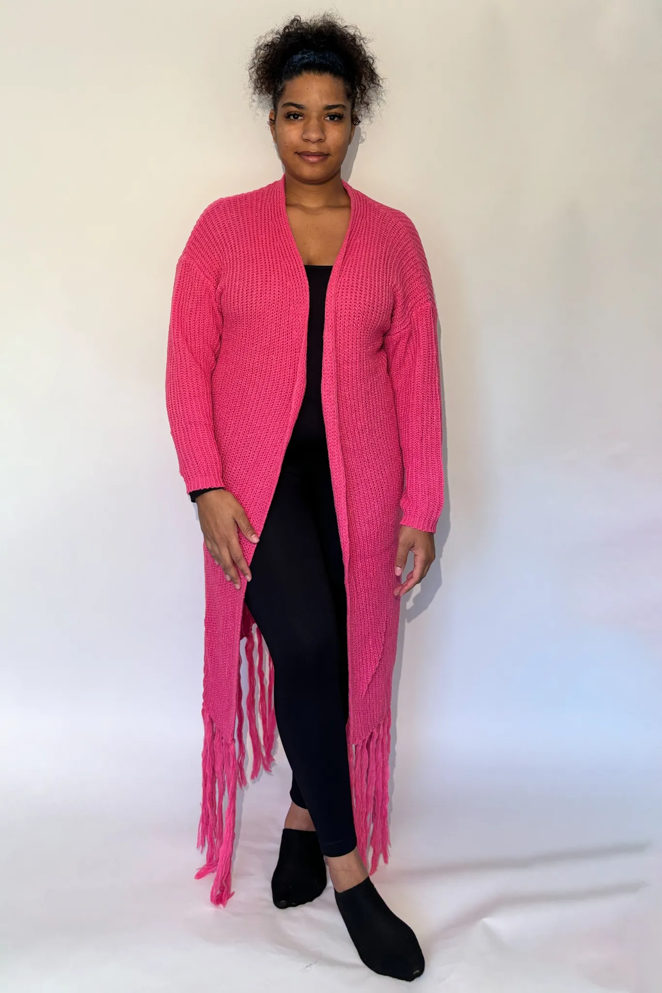 Chunky Knit Pink Cardigan