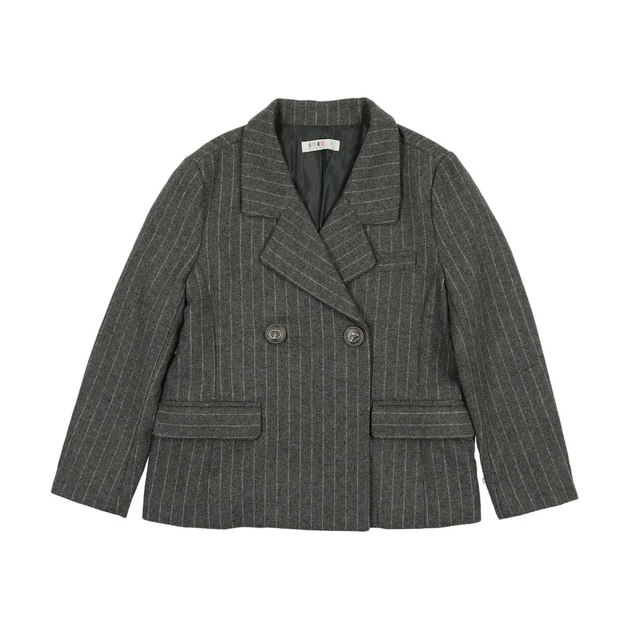 Coco Blanc Grey Pinstripe Blazer