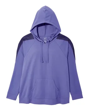 Coriander Hoodie with Mesh Details | Purple / Navy