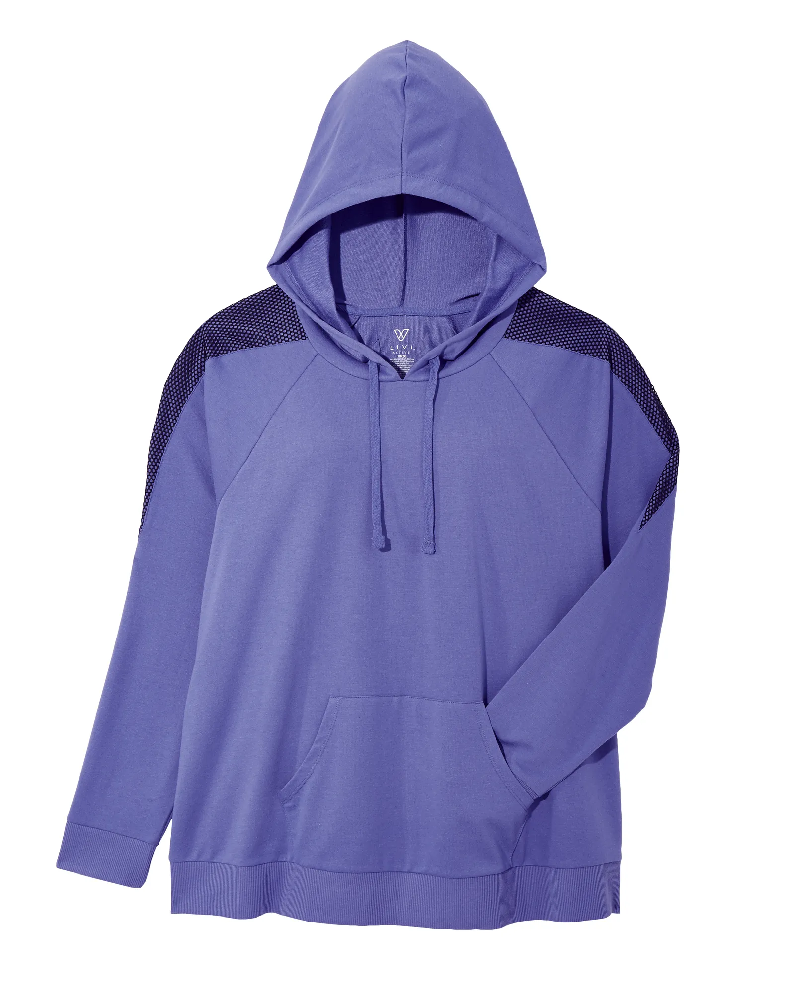 Coriander Hoodie with Mesh Details | Purple / Navy