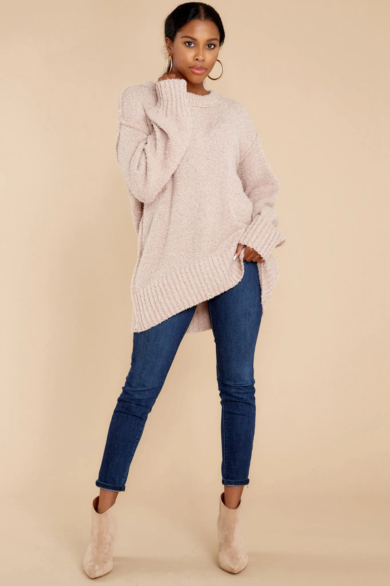 Cozy And Warm Taupe Sweater