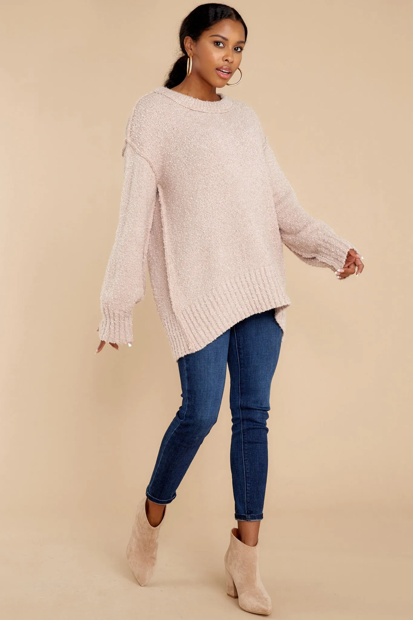 Cozy And Warm Taupe Sweater