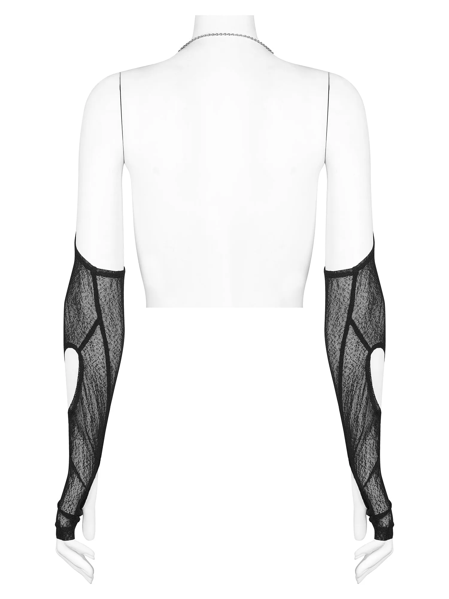 Cutout Chained Mesh Sleeved from Punk Rave