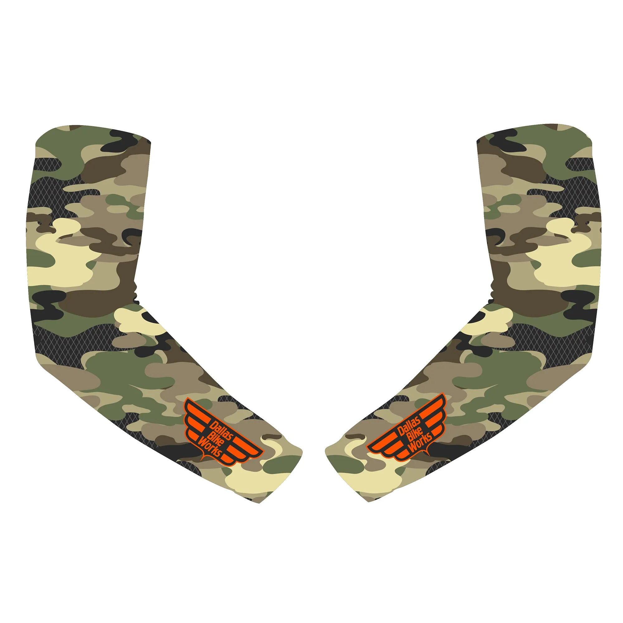 Dallas Bike Works 2024 ARM WARMERS 2.0 CAMO-ORANGE