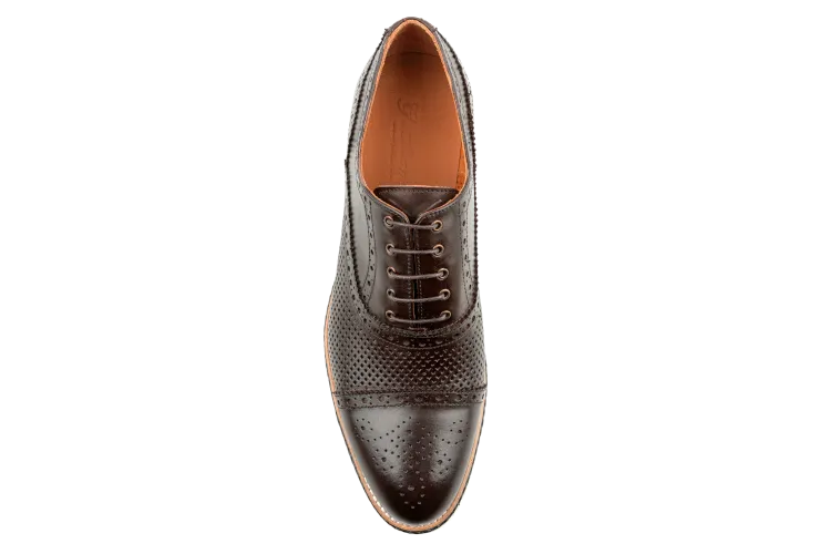 Debbano Oto Summer Oxford Shoes, Oxford Dress Sneakers, Men's Casual Oxfords in Brown, Cap Toe Shoes, Dress Sneaker Oxford Style Shoes