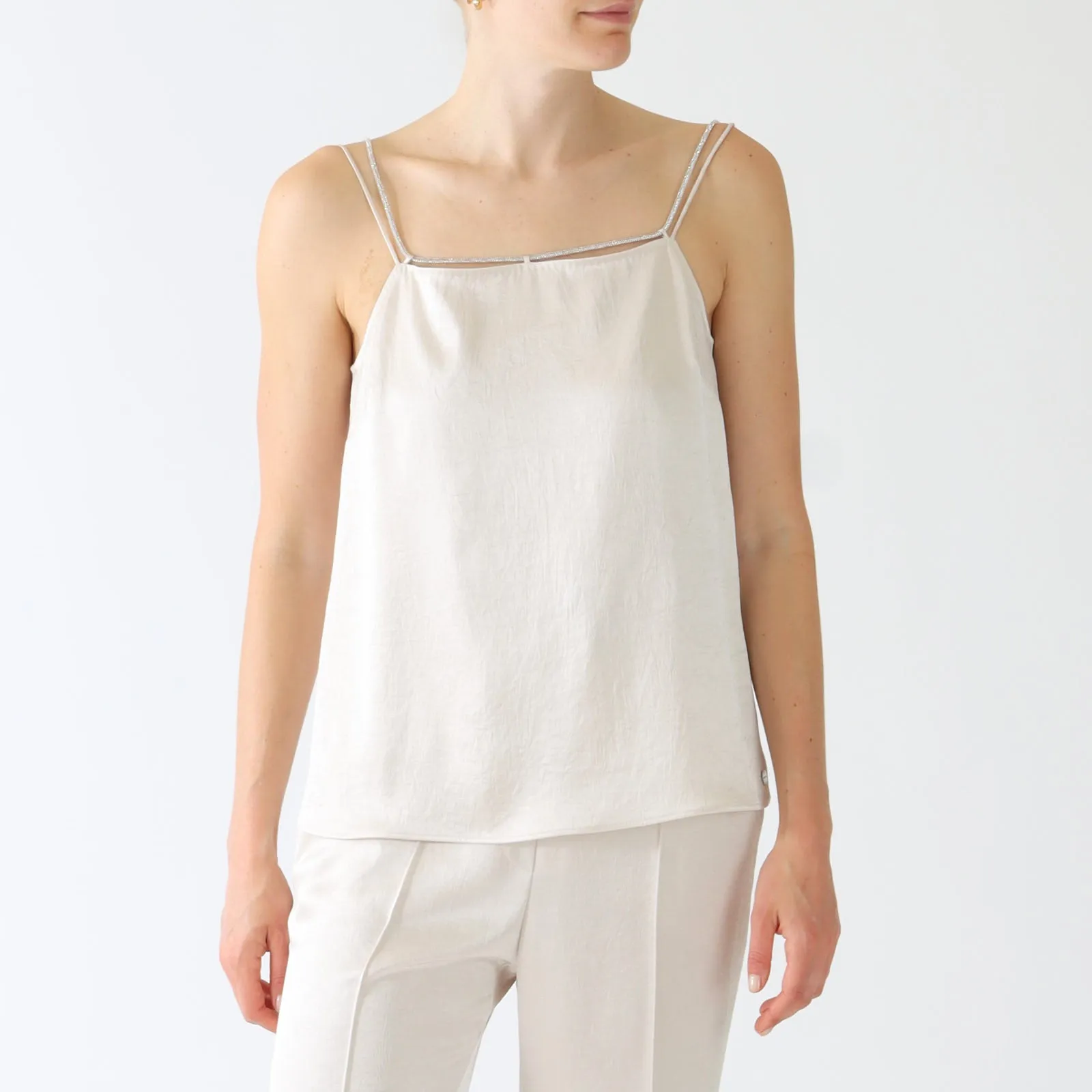 Deep Pearl Camisole With Crystal Straps