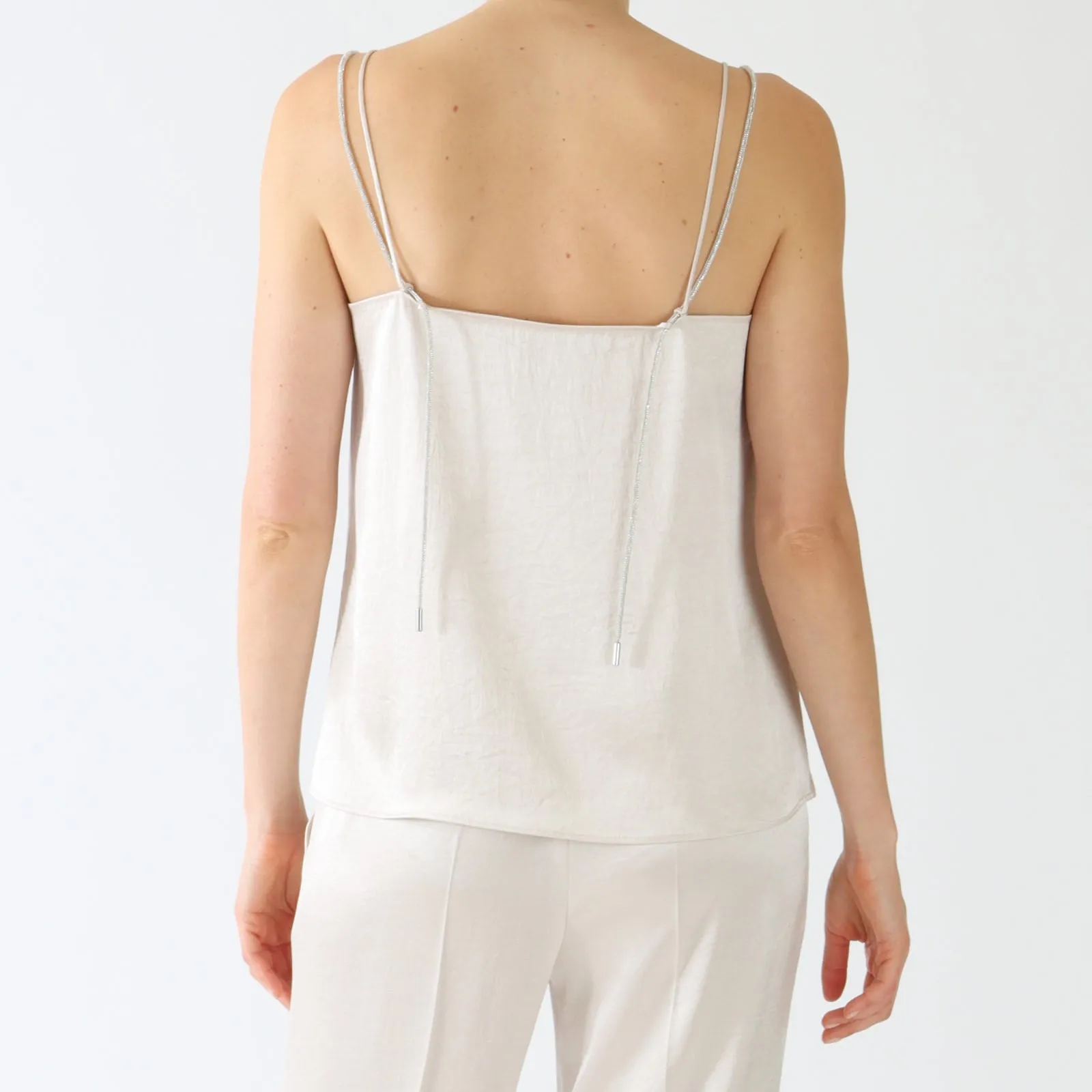 Deep Pearl Camisole With Crystal Straps