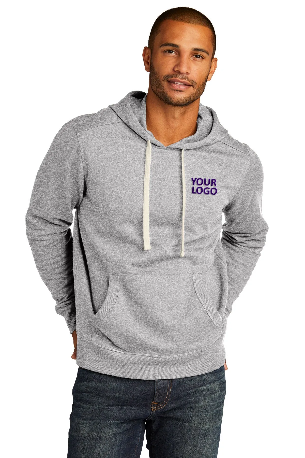 District Re-Fleece Hoodies, Light Heather Grey