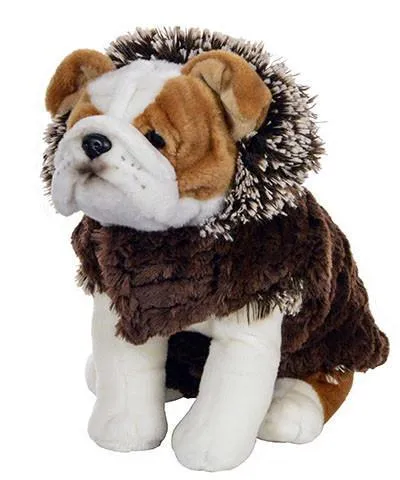 Dog Coat, Reversible - Fox Faux Fur with Cuddly Fur in Black