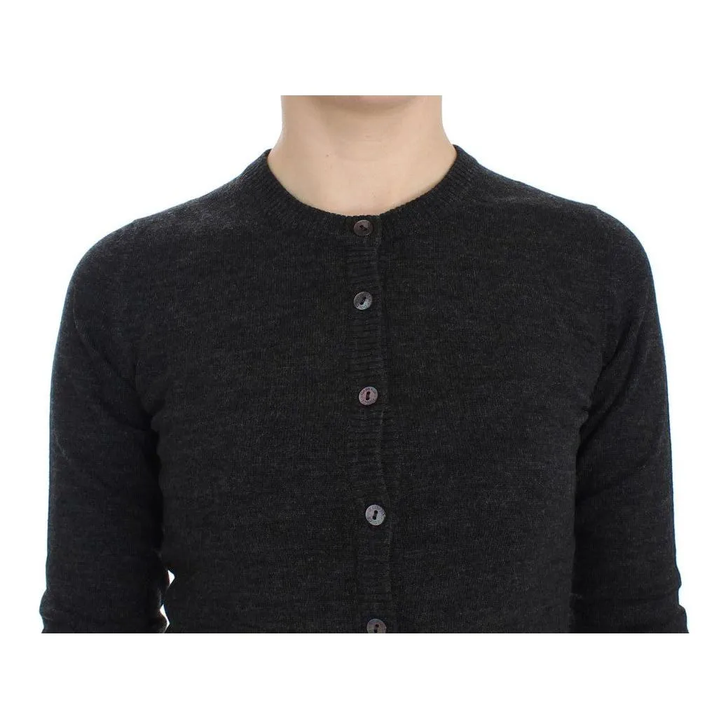 Dolce & Gabbana Elegant Gray Wool Cardigan Sweater