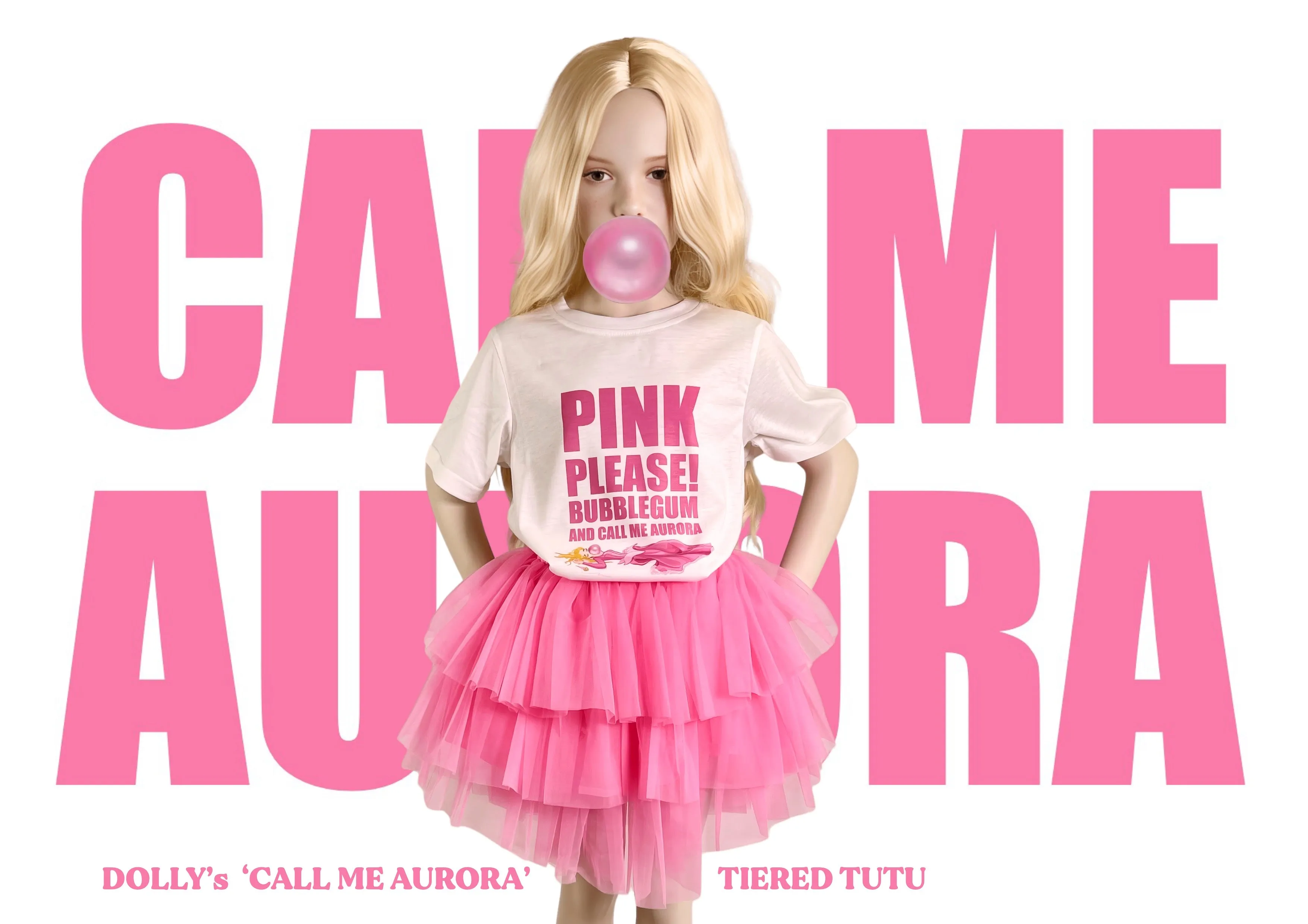 DOLLY PINK PLEASE! CALL ME AURORA TUTU Aurora Bubblegum pink