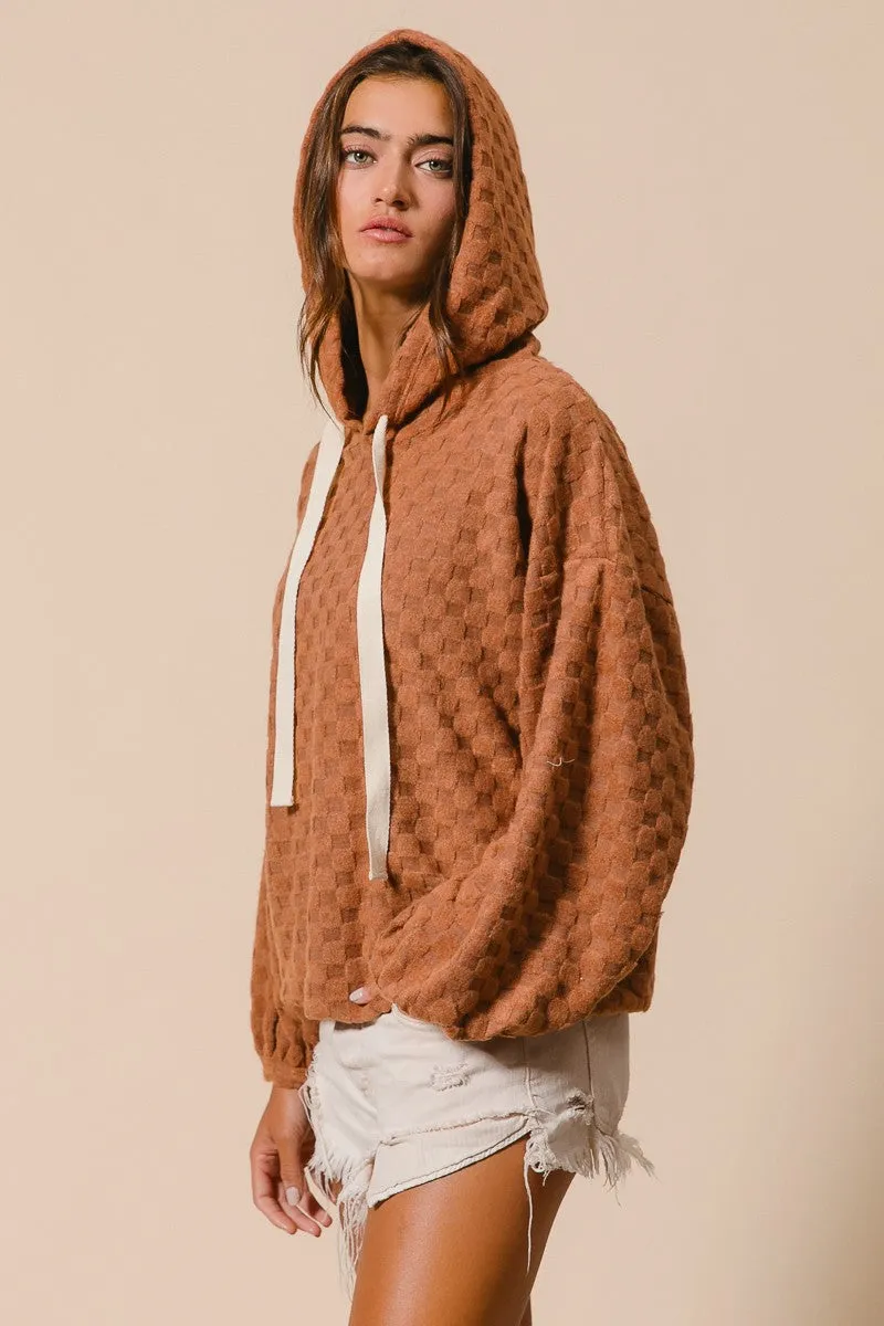 DOORBUSTER Tried It All Checker Knit Hoodie