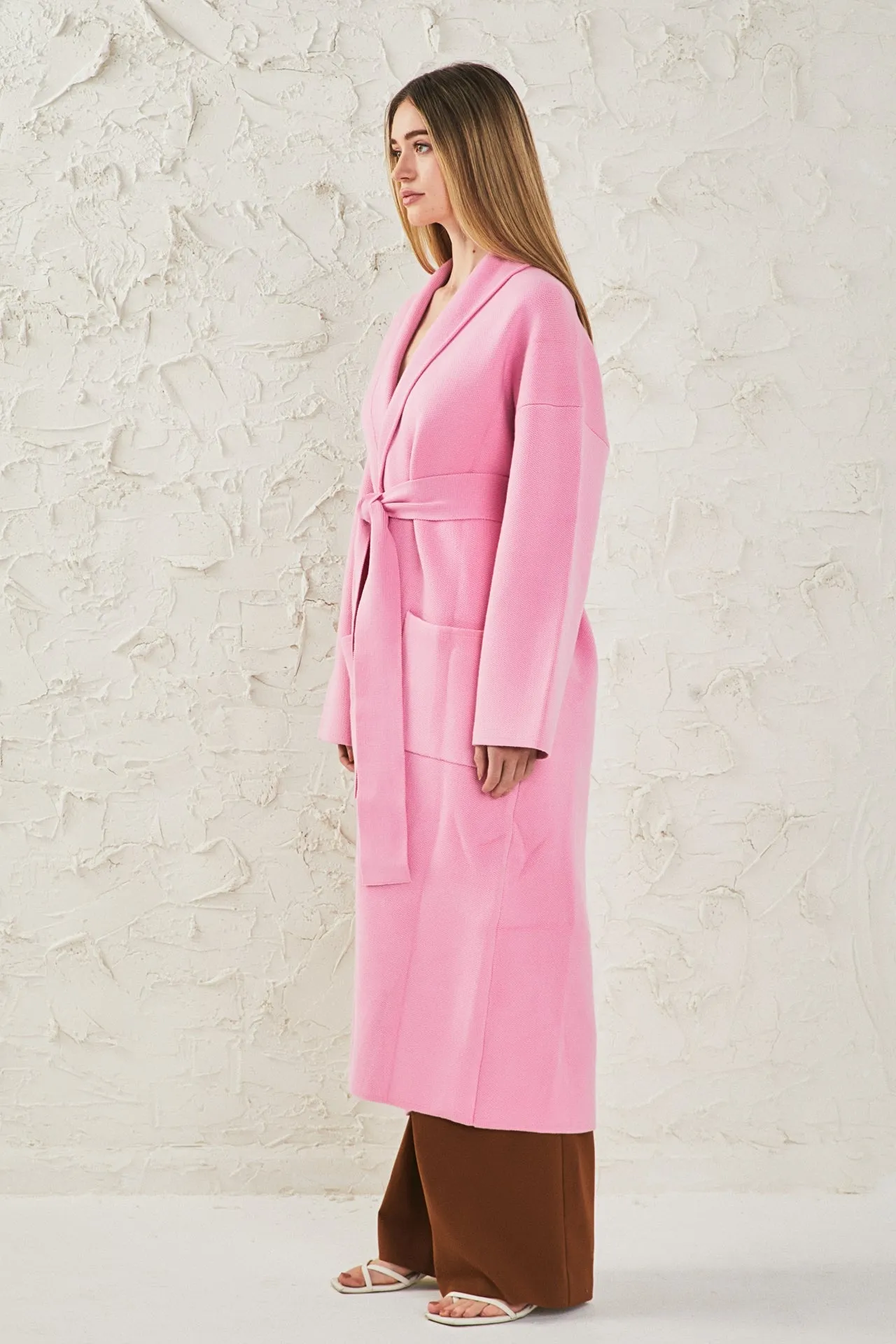 Endless Rose - Shawl Collar Oversize Long Cardigan