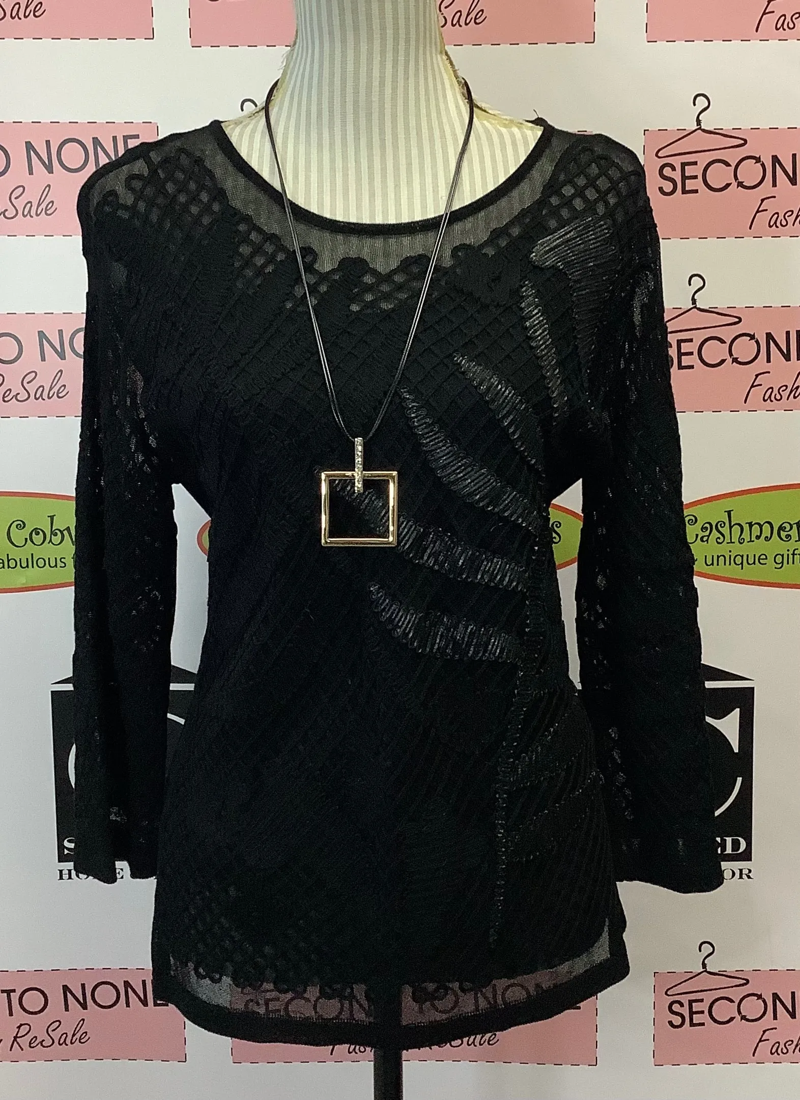 Escada Sheer Knit Top (M)