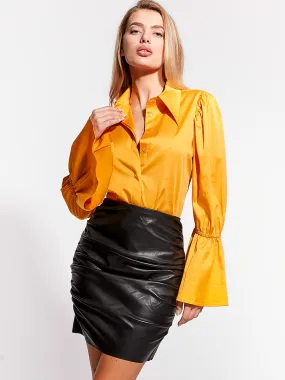 EVERLY STRETCH LEATHER SKIRT