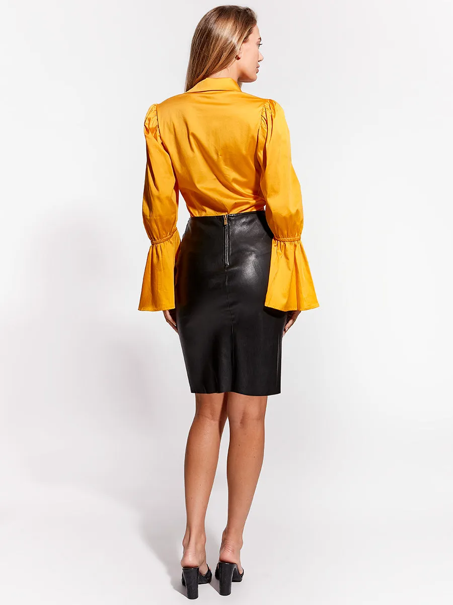 EVERLY STRETCH LEATHER SKIRT