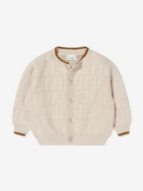 Fendi Baby Cashmere Knitted Logo Cardigan