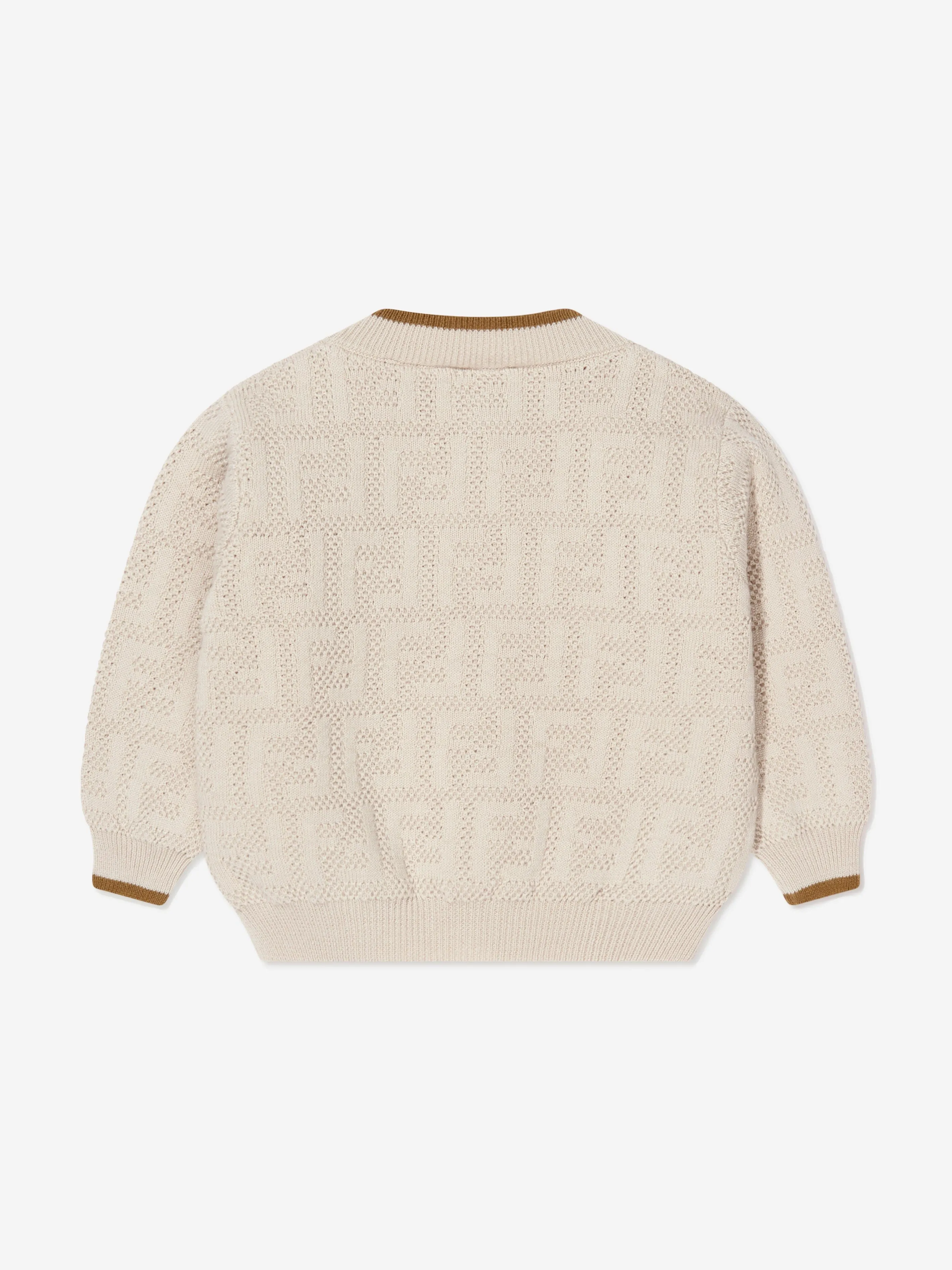 Fendi Baby Cashmere Knitted Logo Cardigan