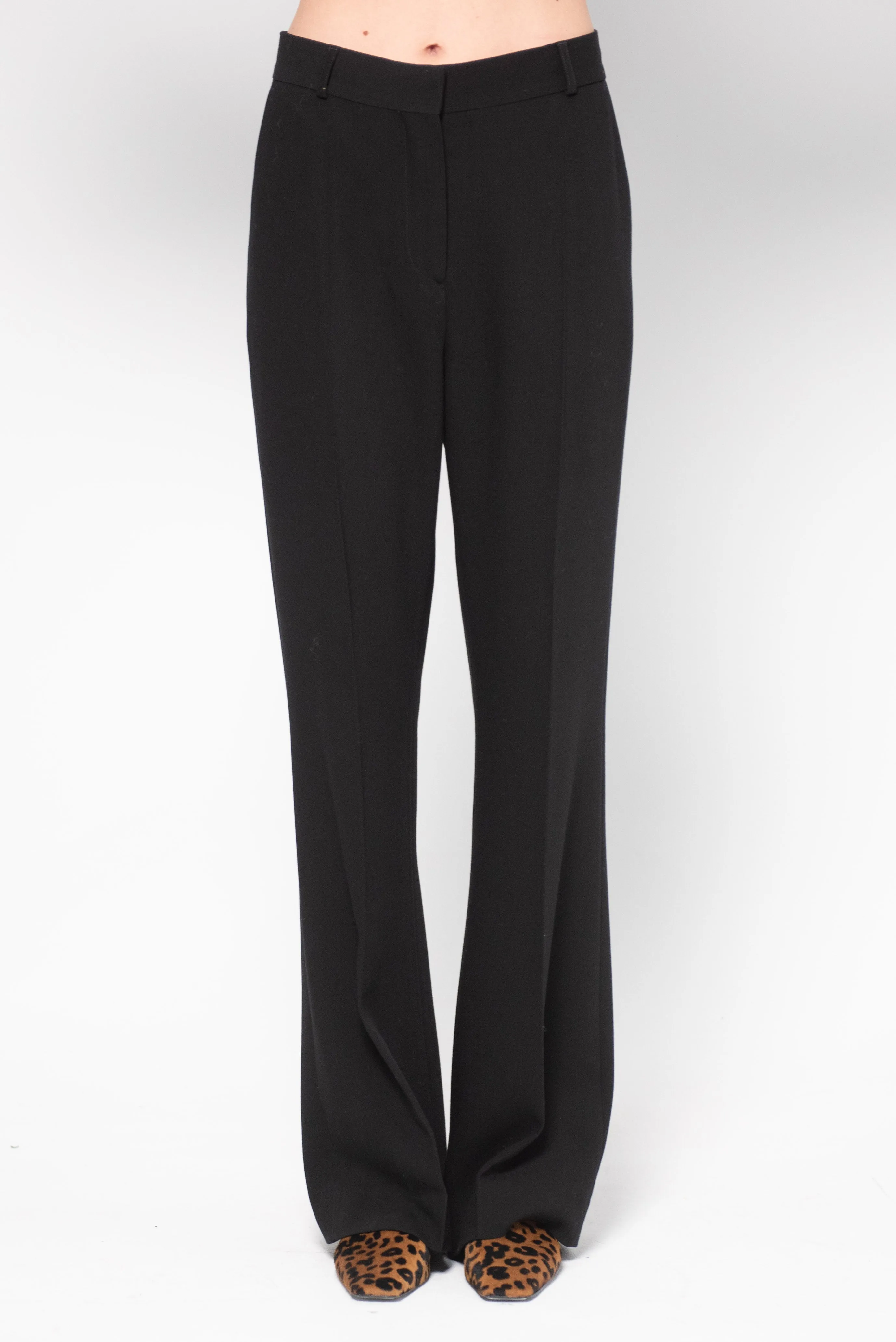 Flared Evening Trousers, Black