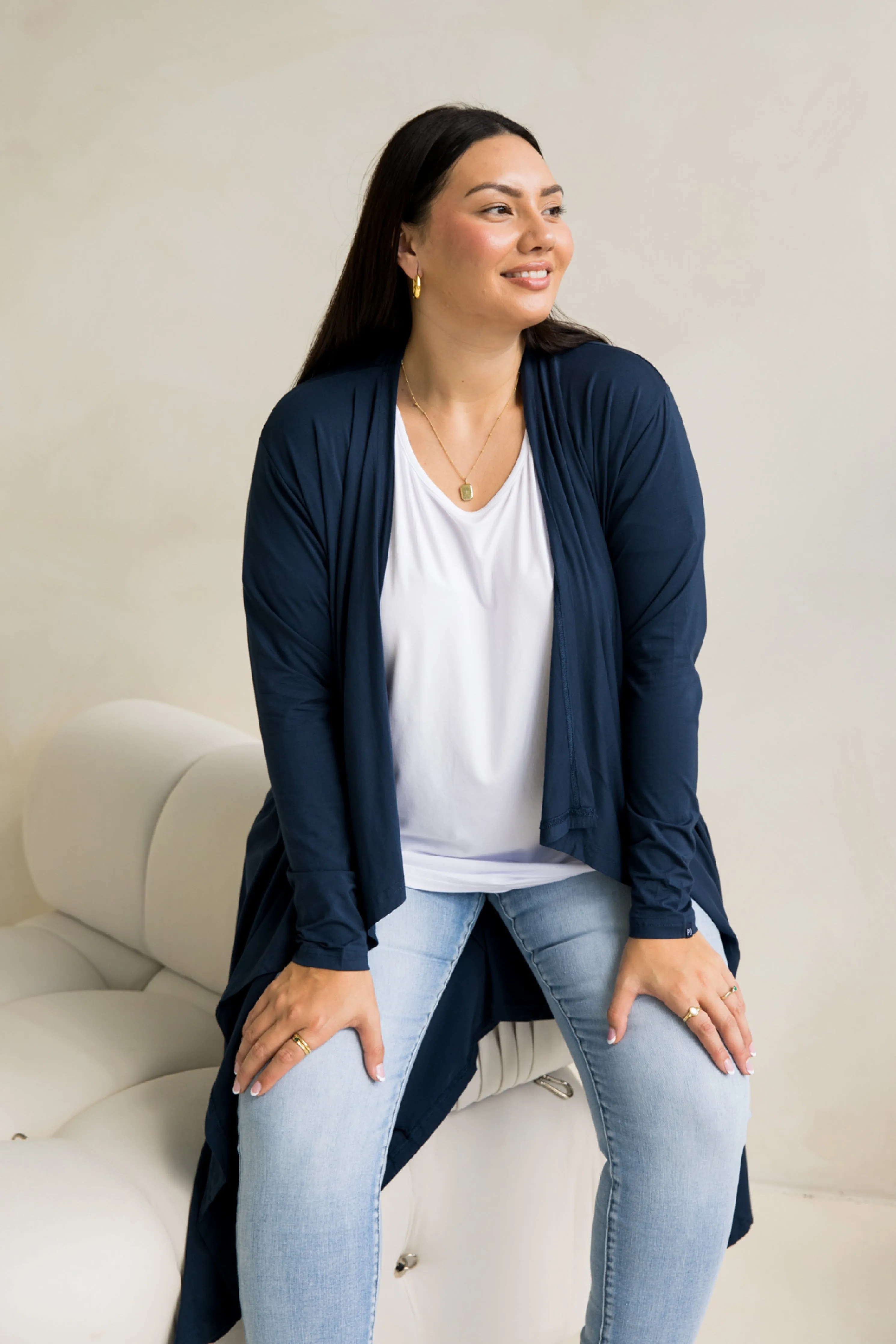 Flyaway Bamboo Cardigan | Navy