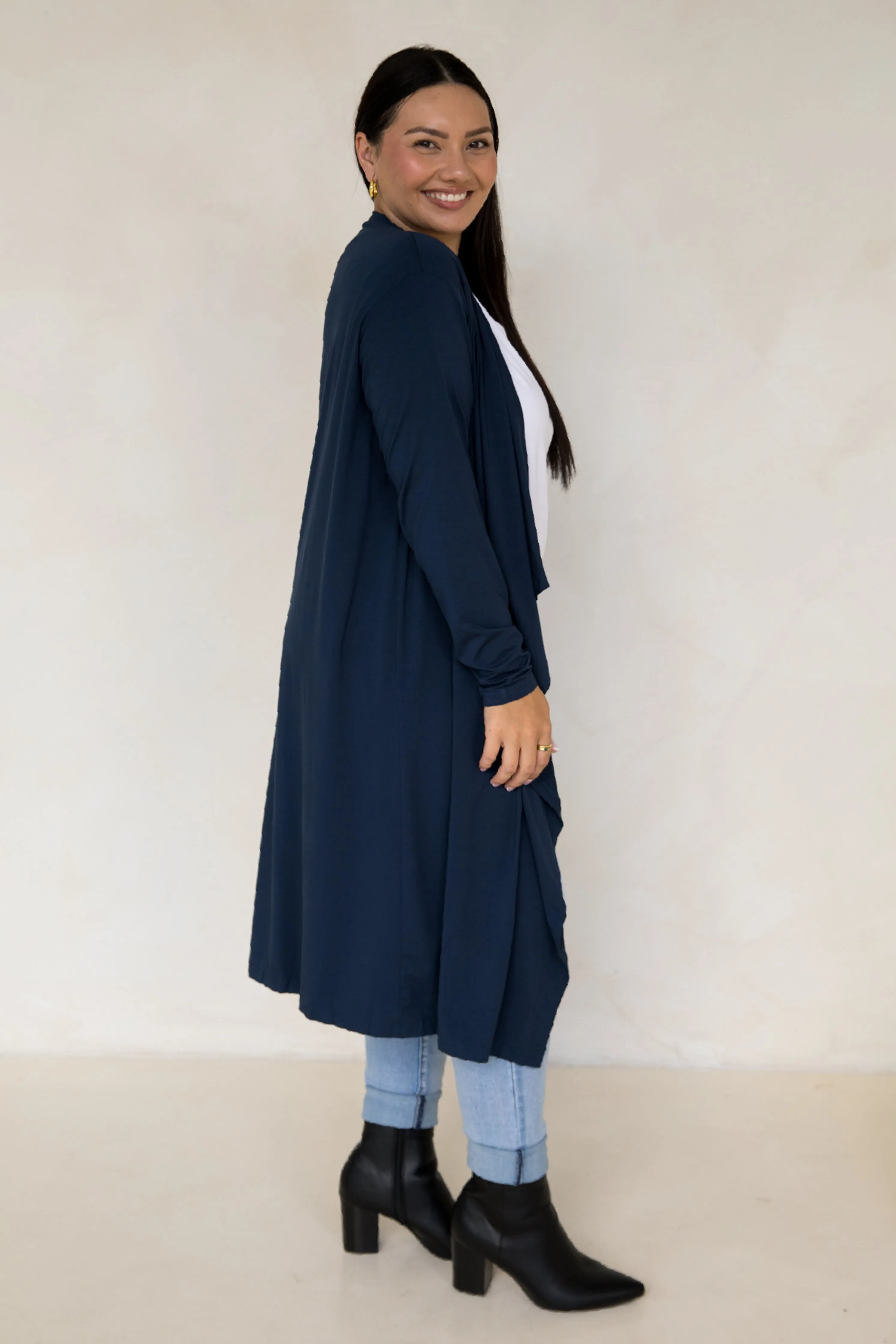 Flyaway Bamboo Cardigan | Navy