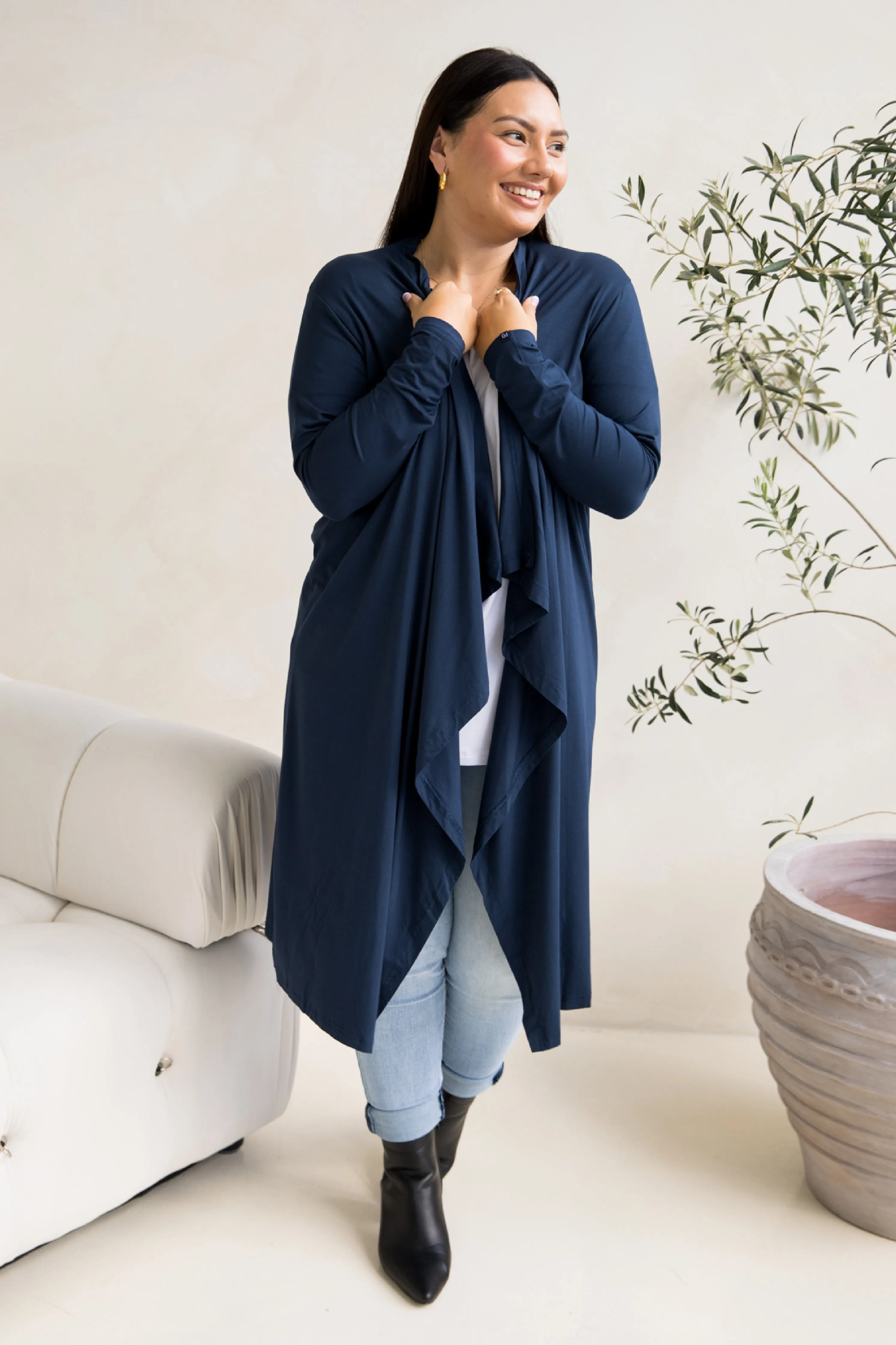 Flyaway Bamboo Cardigan | Navy