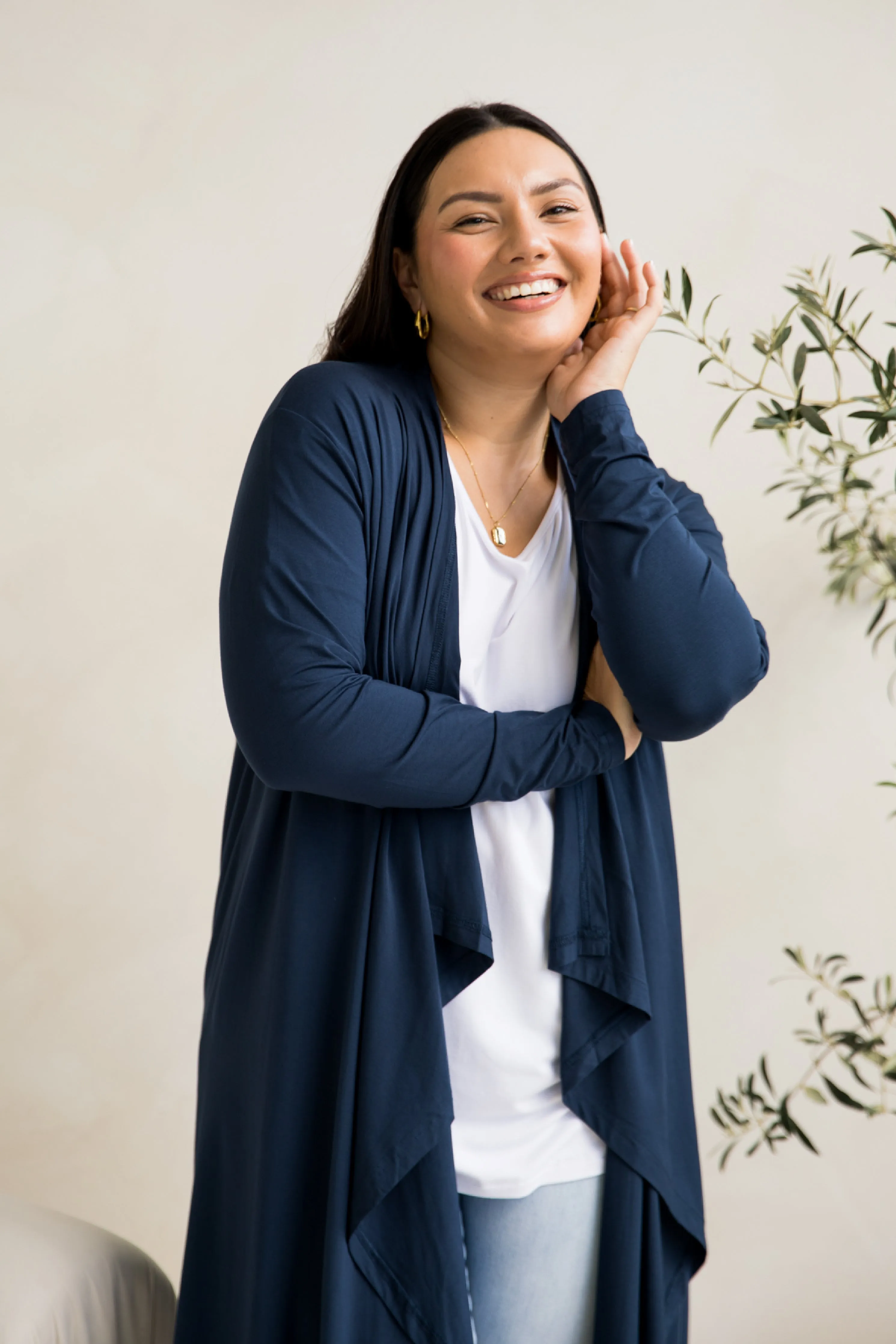 Flyaway Bamboo Cardigan | Navy