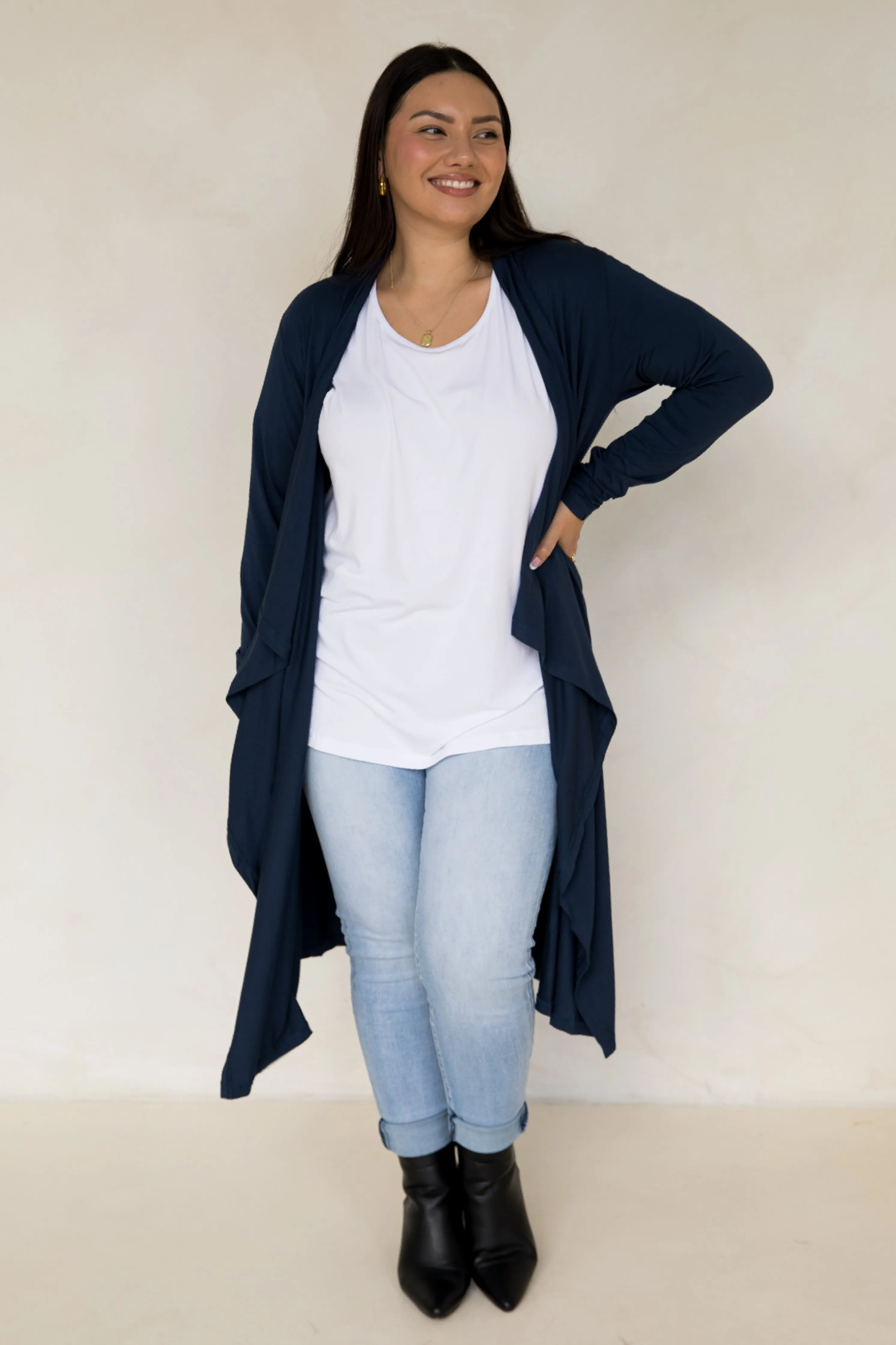 Flyaway Bamboo Cardigan | Navy