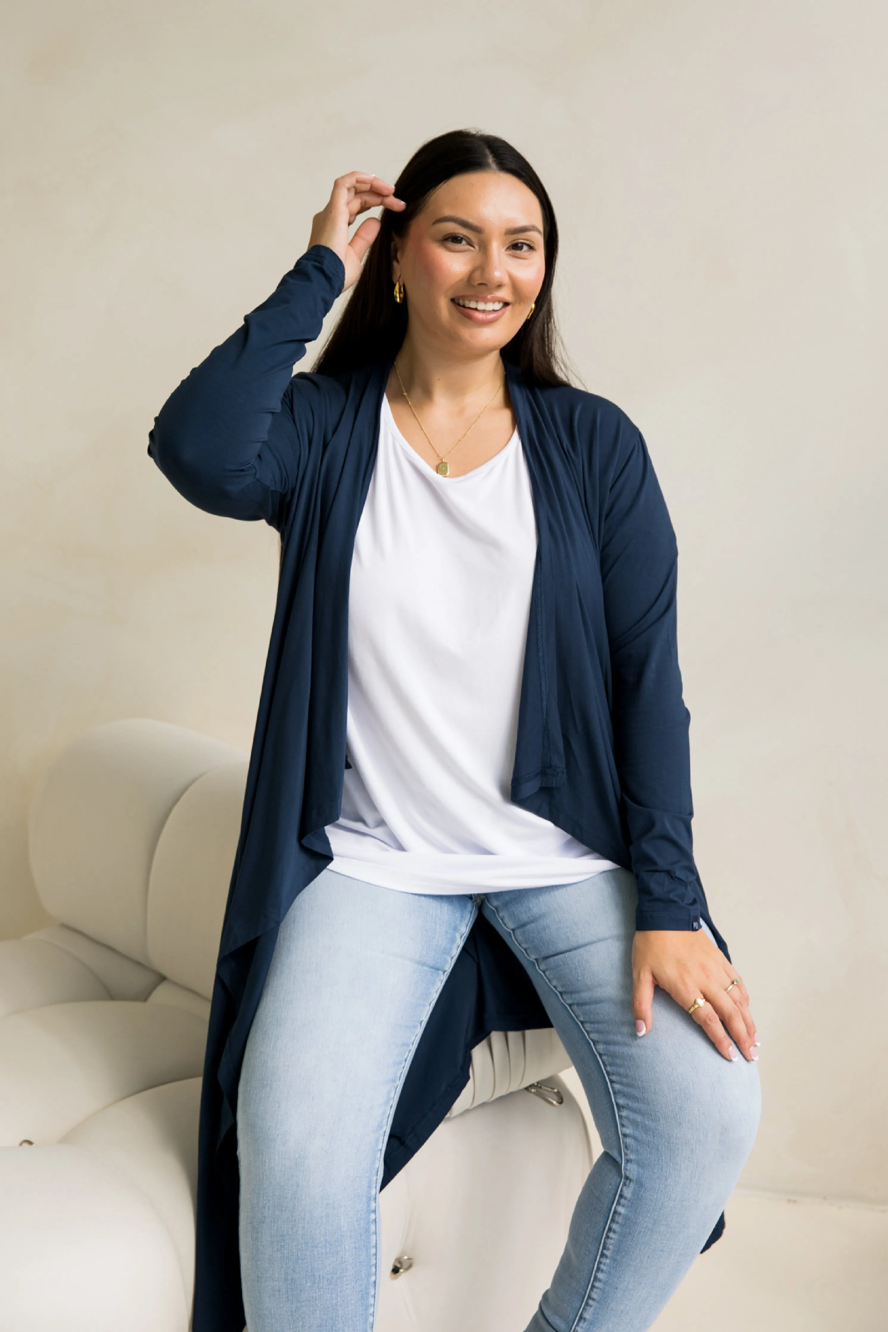 Flyaway Bamboo Cardigan | Navy