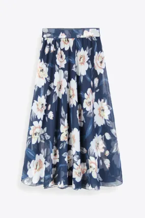 Full Size Floral Tie-Waist Skirt (TB7) T