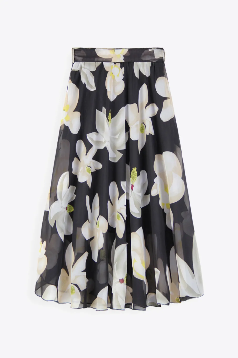 Full Size Floral Tie-Waist Skirt (TB7) T