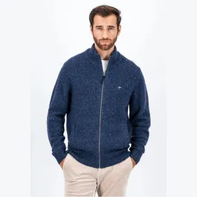 Fynch-Hatton Donegal Zip Cardigan Navy 1410347