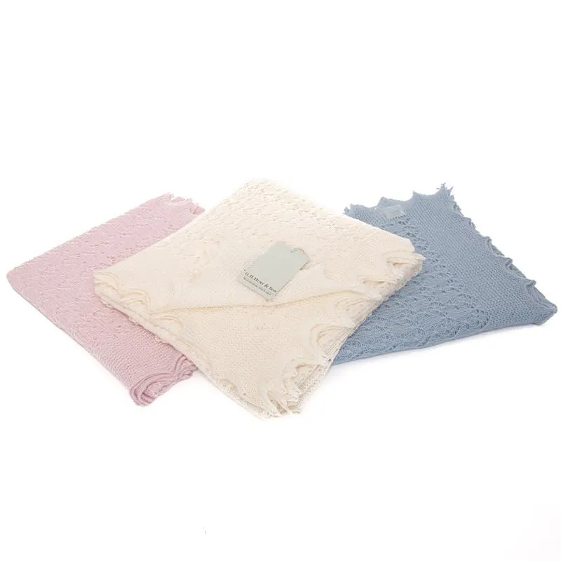 G.H.Hurt & Son Cosy Cashmere Baby Shawl - Blue