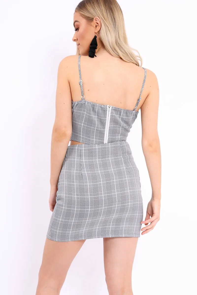 Gingham Bralet and Skirt Co-ord - Emery