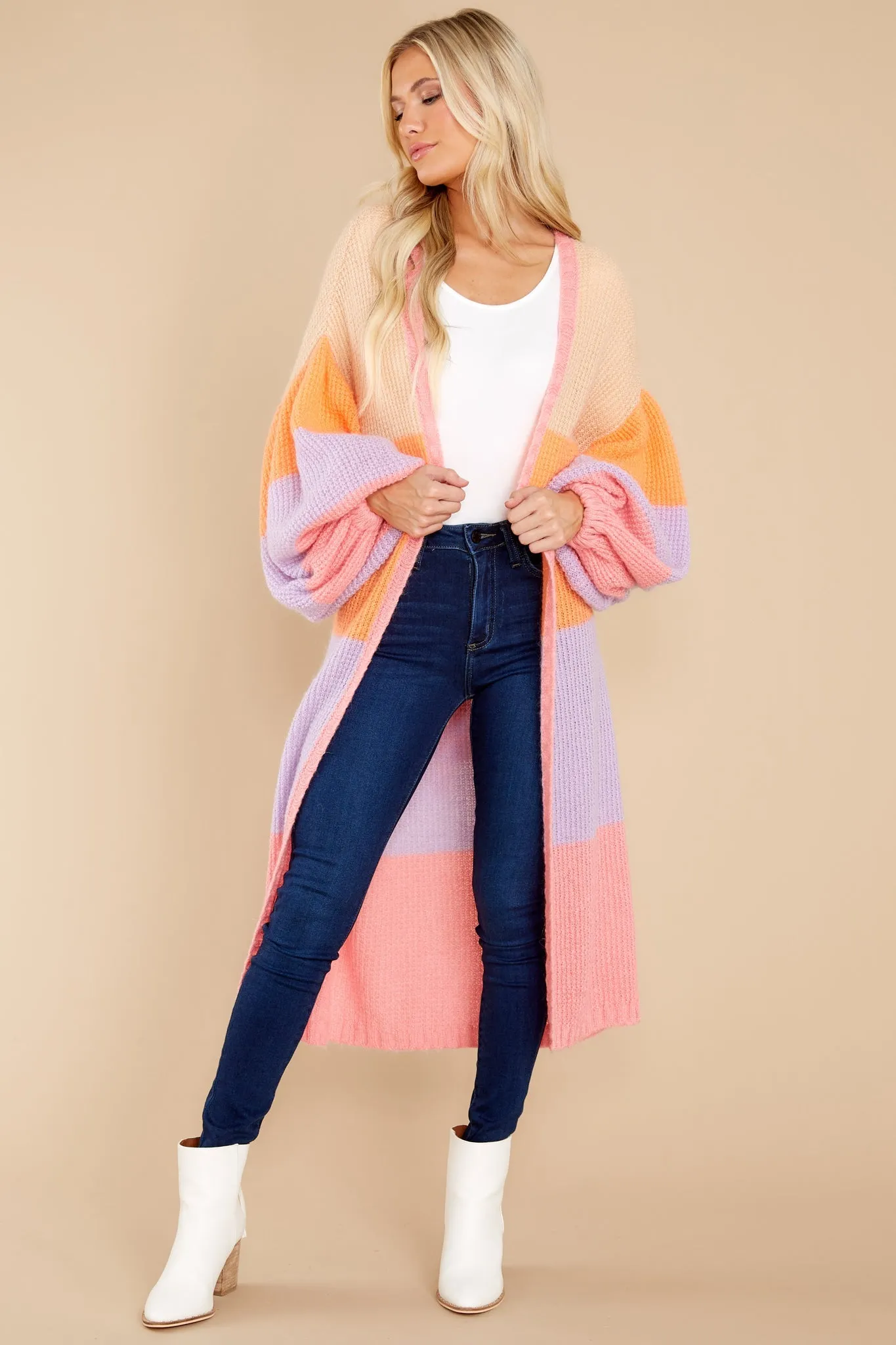 Giuliano Multi Pastel Long Vest