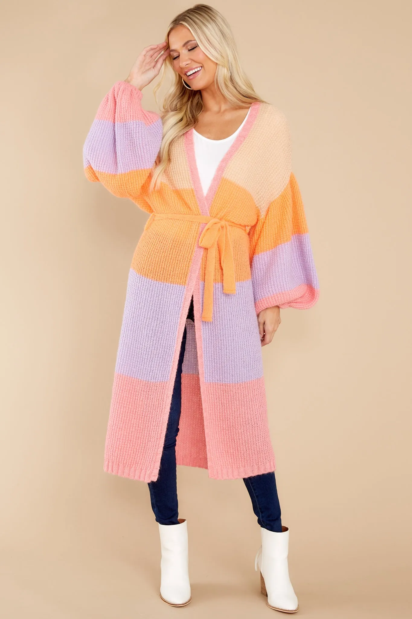 Giuliano Multi Pastel Long Vest