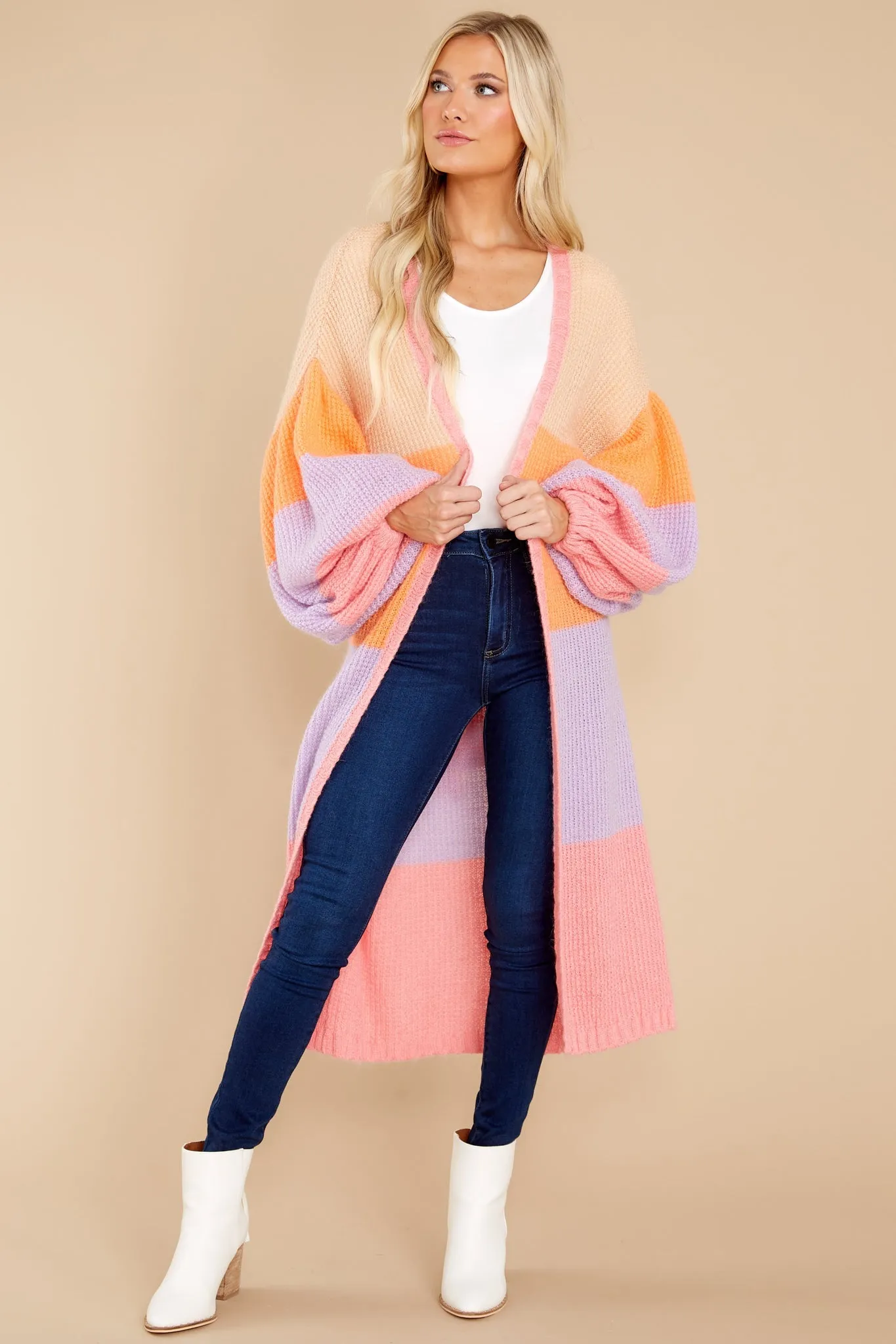 Giuliano Multi Pastel Long Vest