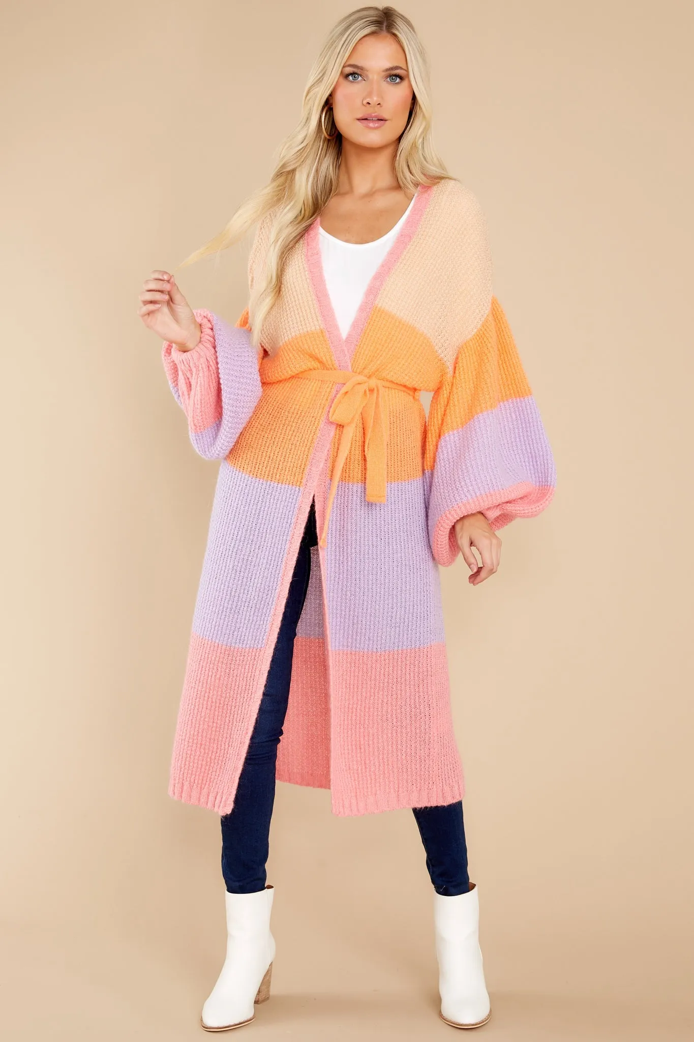 Giuliano Multi Pastel Long Vest