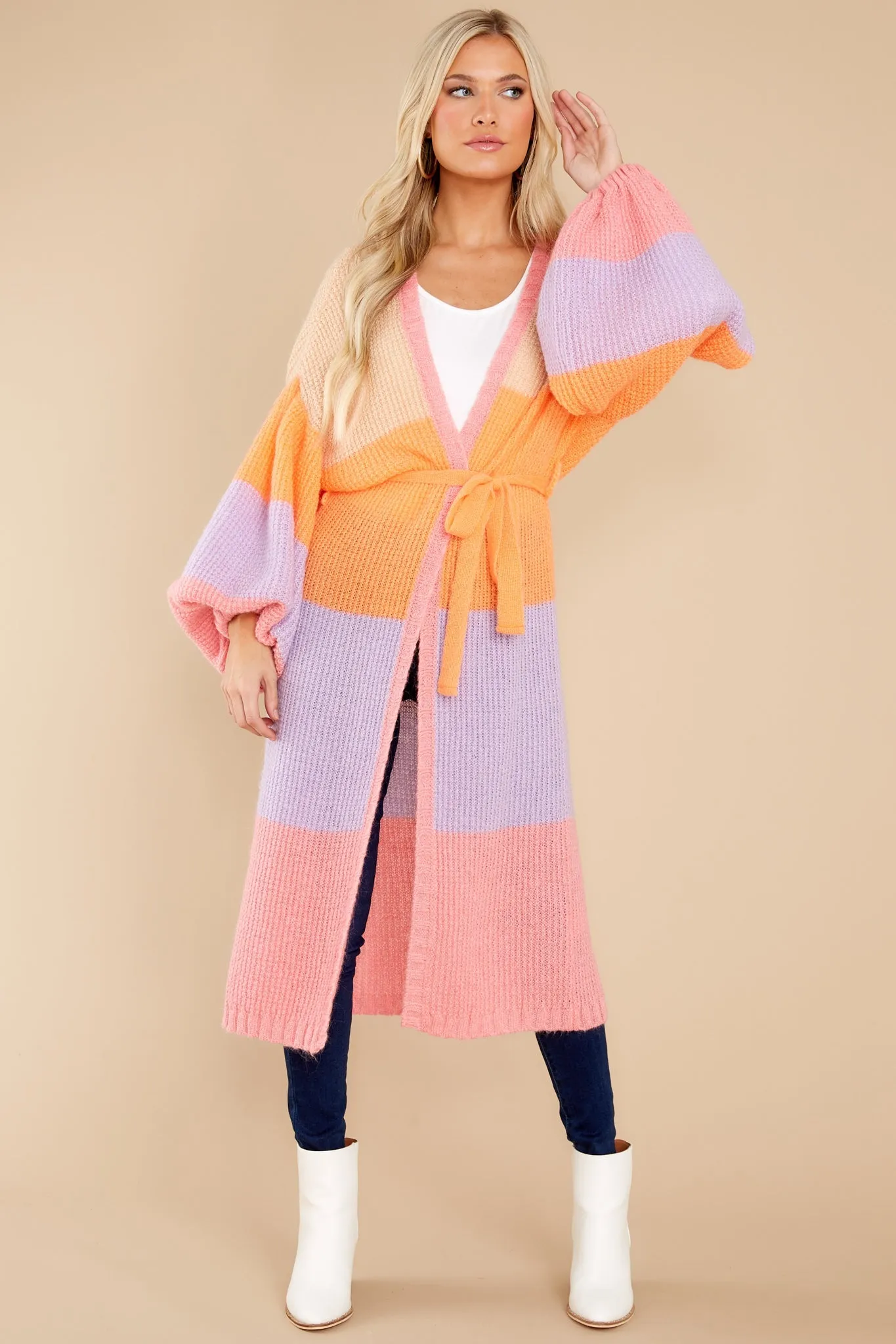 Giuliano Multi Pastel Long Vest