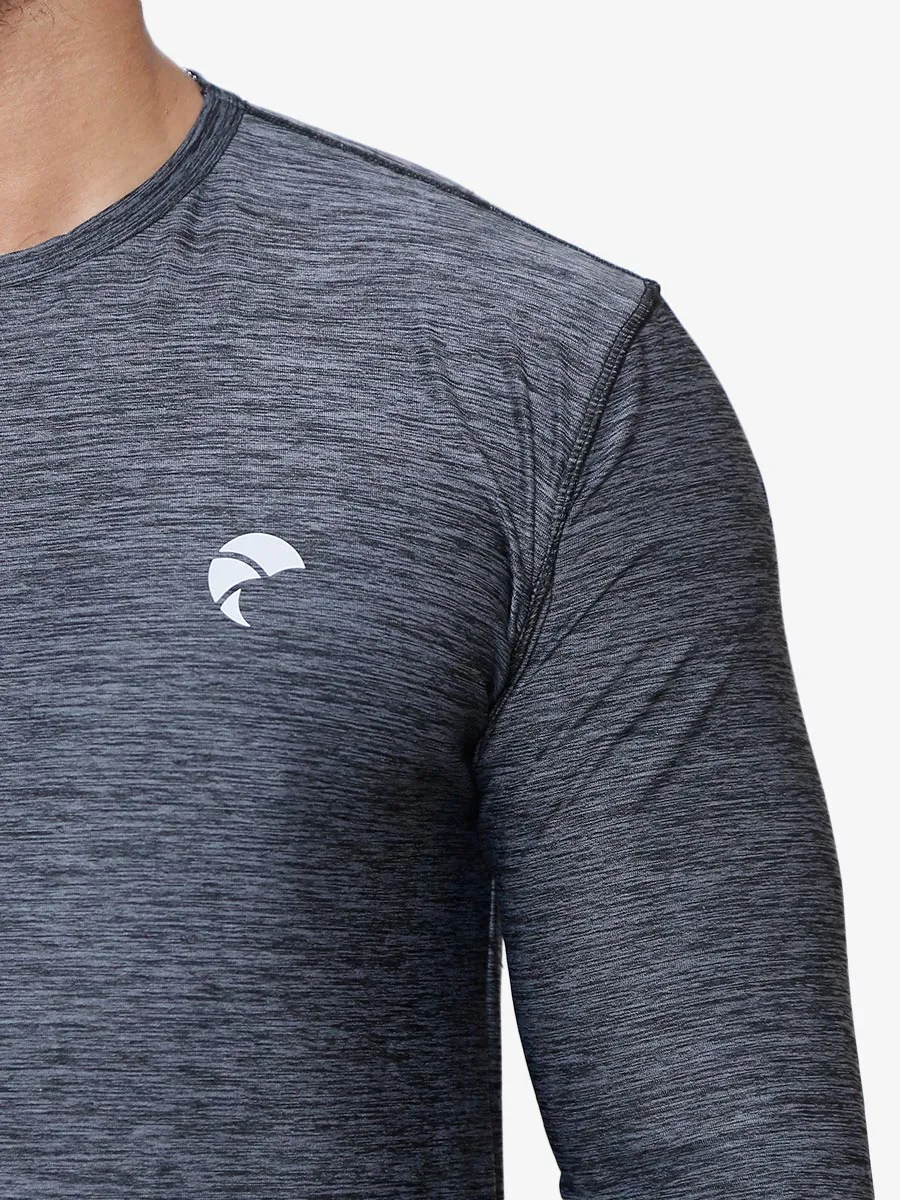 Gravity - Full Sleeves - T-Shirt - 033 - Dark Heather Grey / Black