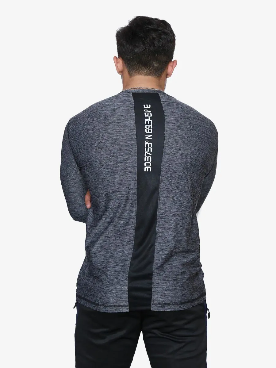 Gravity - Full Sleeves - T-Shirt - 033 - Dark Heather Grey / Black