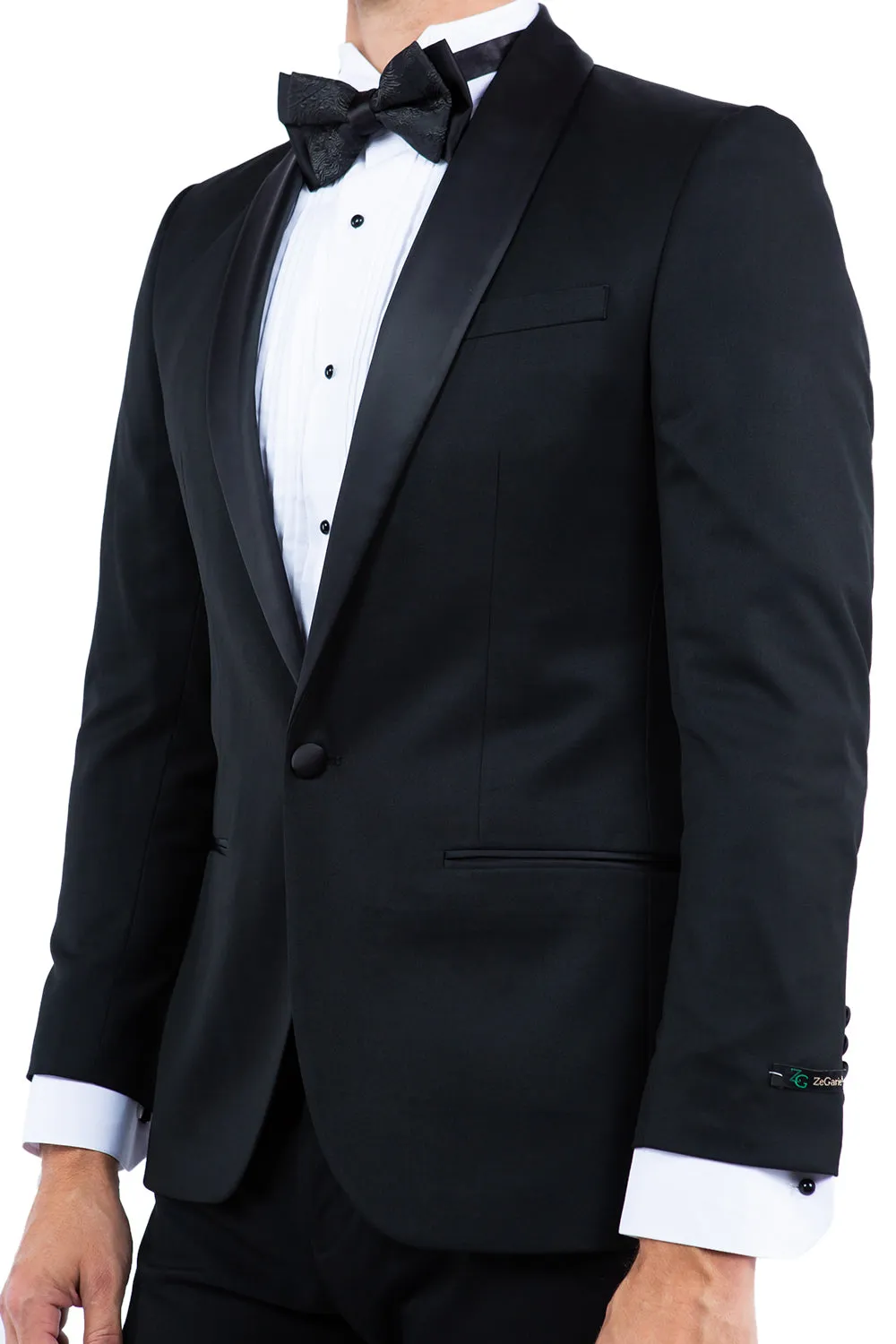 Gray Shawl Collar Tuxedo Jacket - Modern Fit