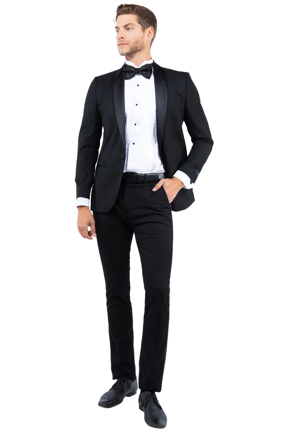 Gray Shawl Collar Tuxedo Jacket - Modern Fit