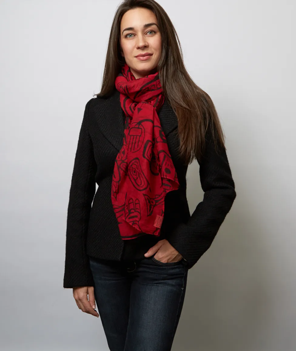 Haida Dreamtime Voile Scarf by James Hart© - NW Haida Design