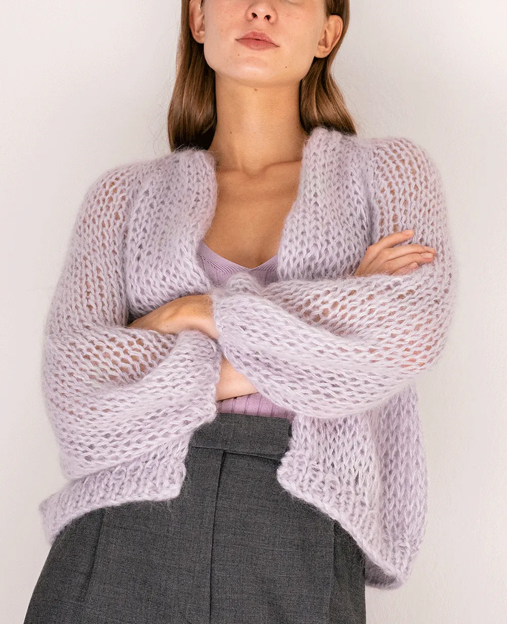 HAND KNITTED MOHAIR CARDIGAN "AIRY"