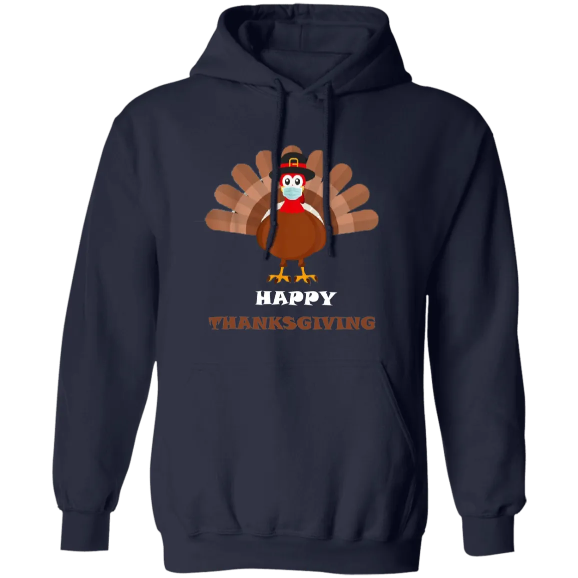 Happy Thanksgiving Masked Turkey Pullover Hoodie