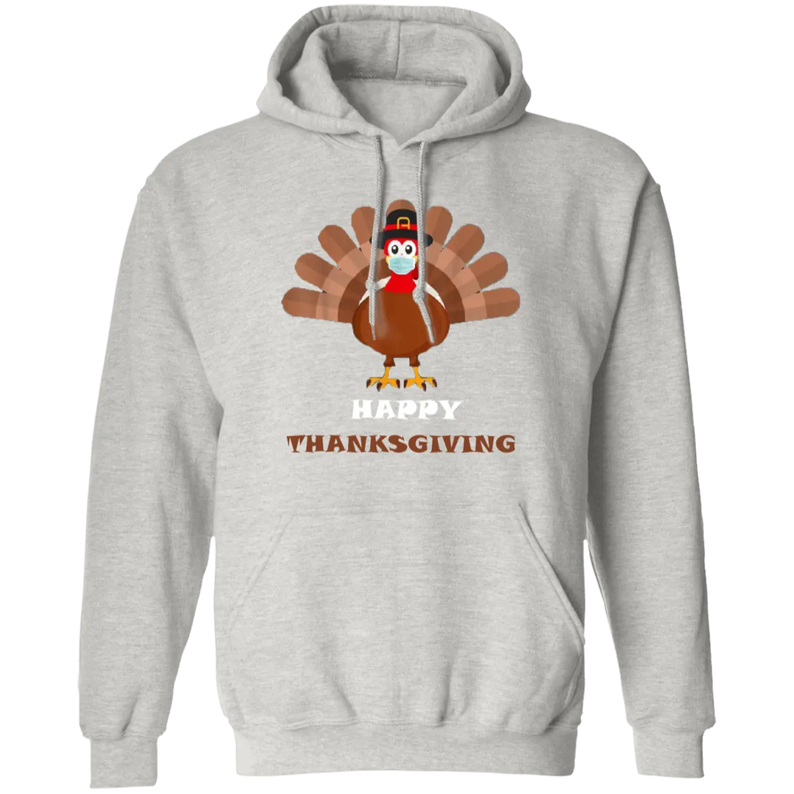 Happy Thanksgiving Masked Turkey Pullover Hoodie