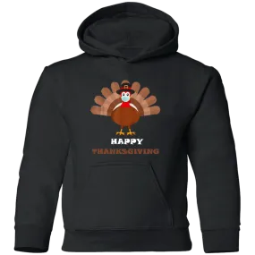 Happy Thanksgiving Masked Turkey Youth Pullover Hoodie